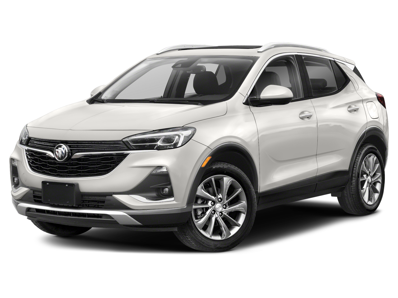 2023 Buick Encore GX Essence in White Frost Tricoat — front three-quarter view