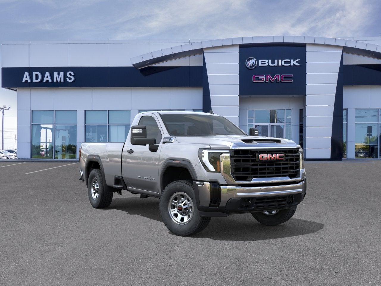 2026 GMC Sierra 2500 HD Pro in Sterling Metallic — front three-quarter view