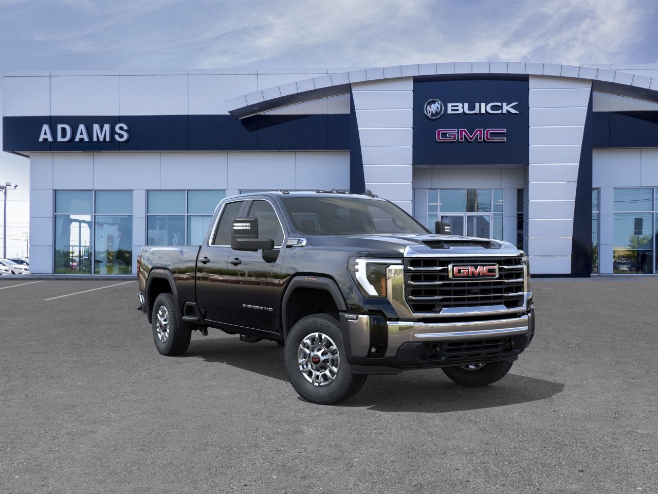 2026 GMC Sierra 2500 HD SLE in Onyx Black — front three-quarter view