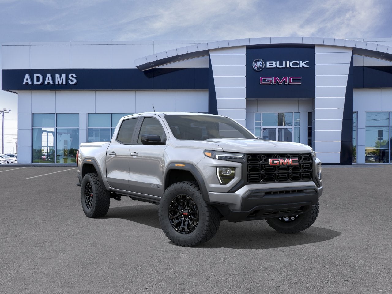2026 GMC Canyon Elevation in Sterling Metallic — front three-quarter view