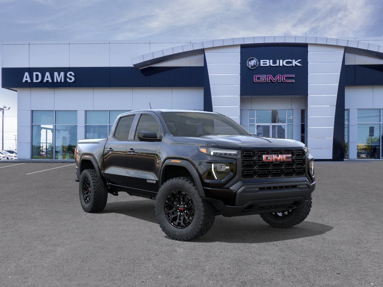 2026 GMC Canyon Elevation in Onyx Black — front three-quarter view