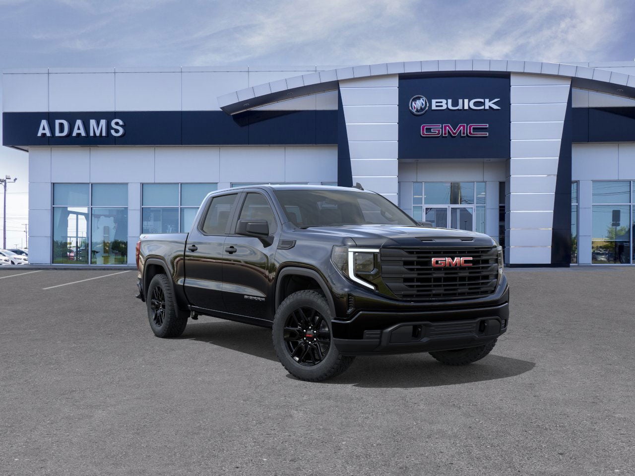 2026 GMC Sierra 1500 Pro in Onyx Black — front three-quarter view