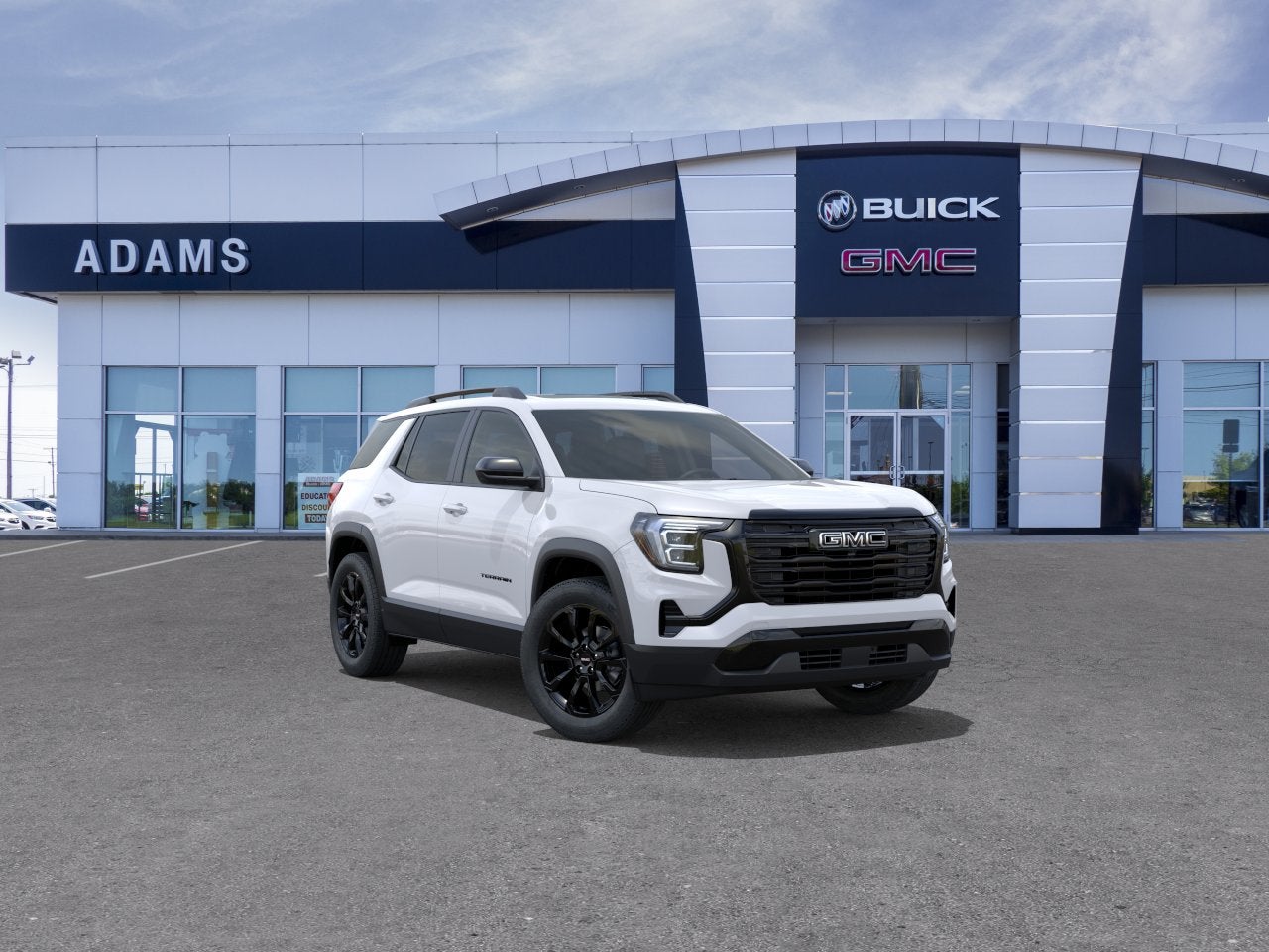 2027 GMC Terrain AWD Elevation in Summit White — front three-quarter view