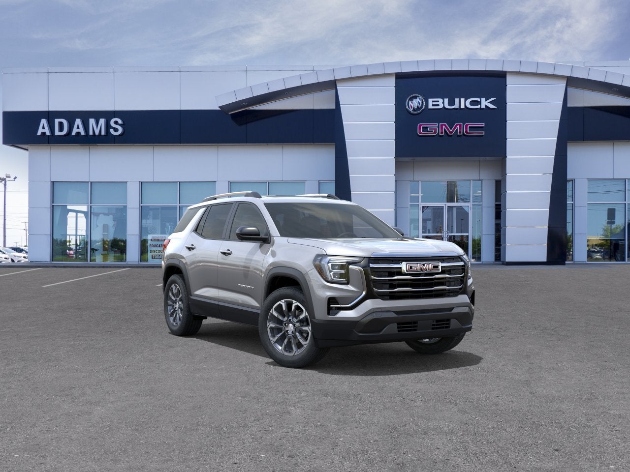 2026 GMC Terrain Elevation in Sterling Metallic — front three-quarter view
