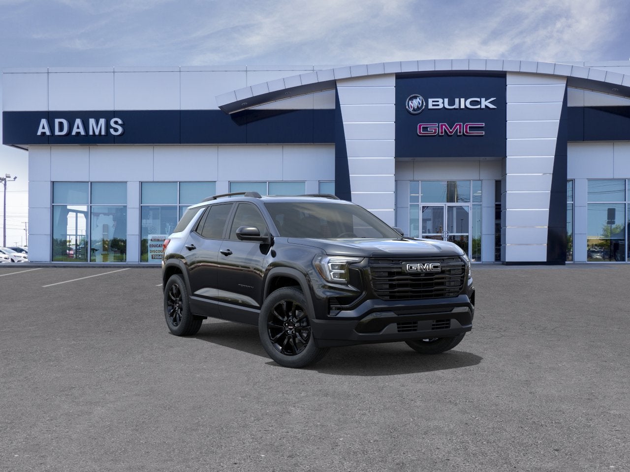 2027 GMC Terrain AWD Elevation in Ebony Twilight Metallic — front three-quarter view