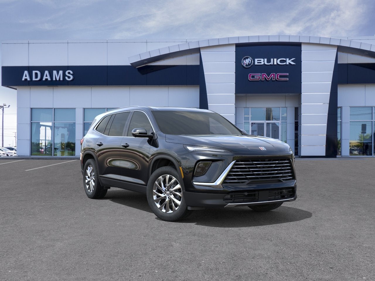 2026 Buick Enclave Preferred in Ebony Twilight Metallic — front three-quarter view
