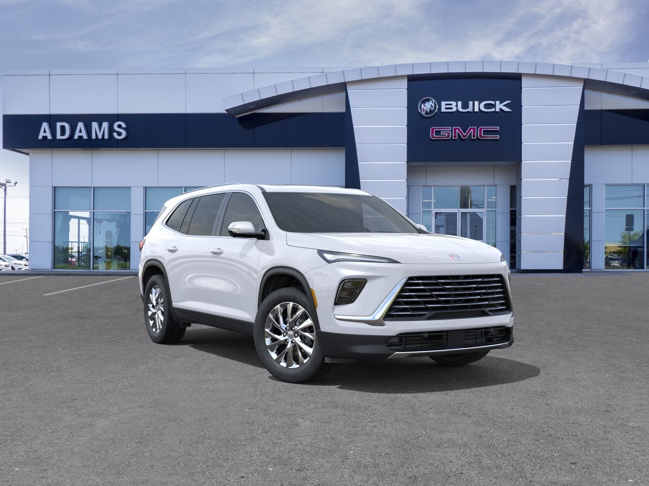 2026 Buick Enclave Preferred in Summit White — front three-quarter view