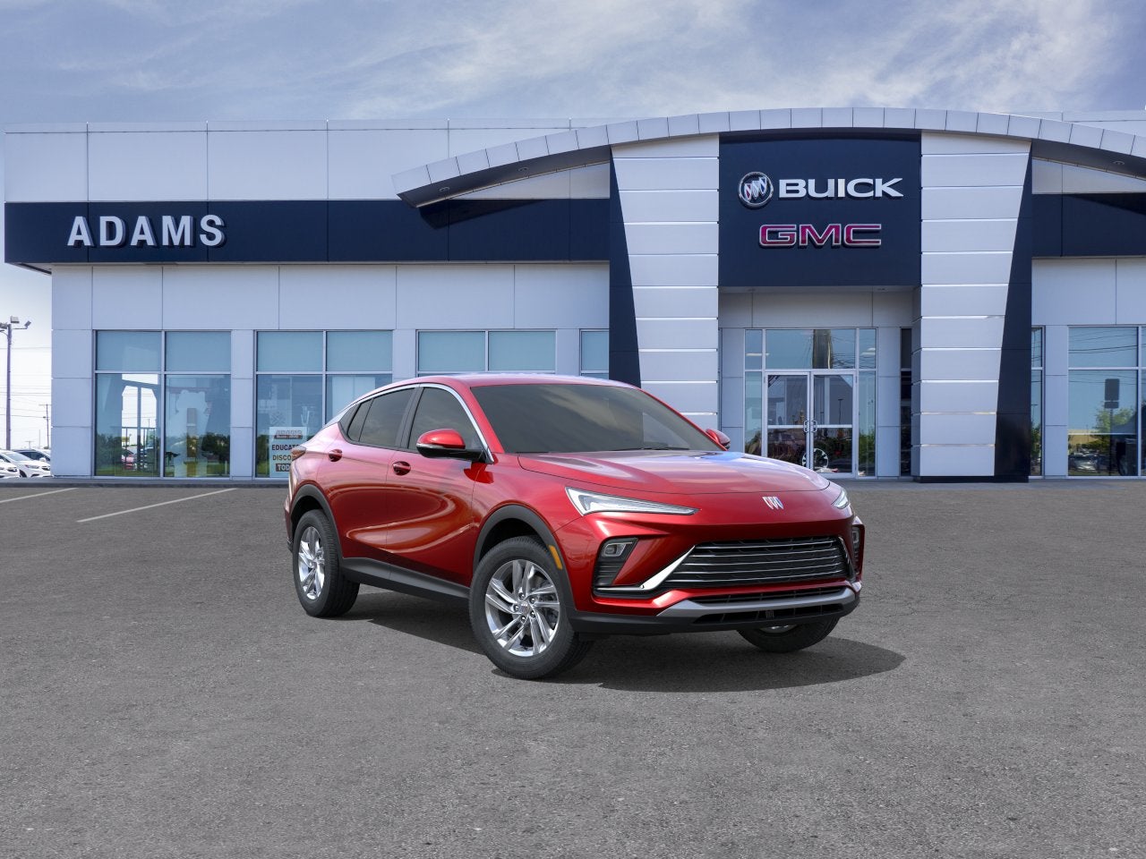 2026 Buick Envista Preferred in Brilliant Red — front three-quarter view