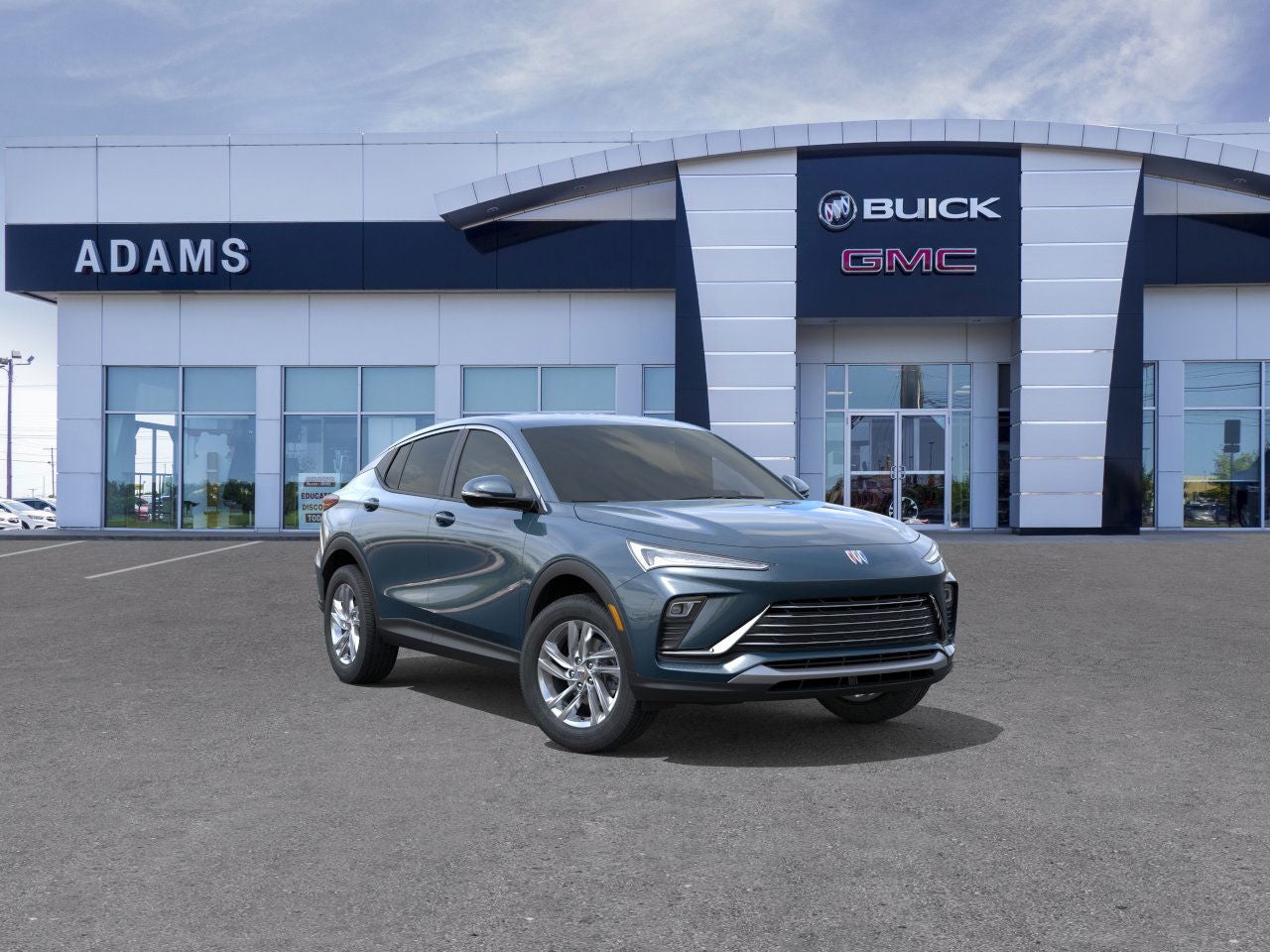 2026 Buick Envista Preferred in Ocean Blue Metallic — front three-quarter view