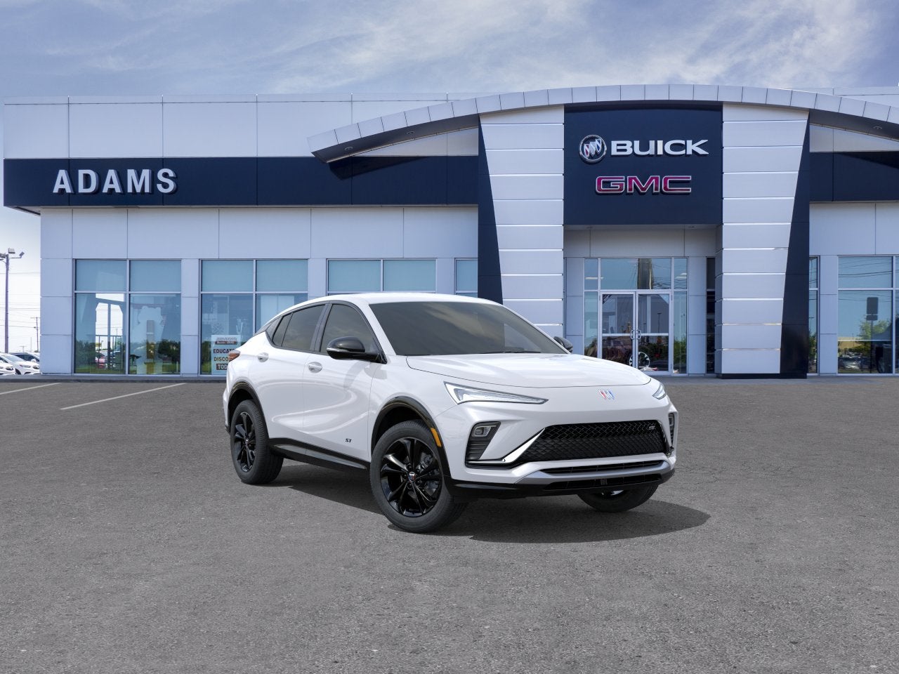 2026 Buick Envista Sport Touring in Summit White — front three-quarter view