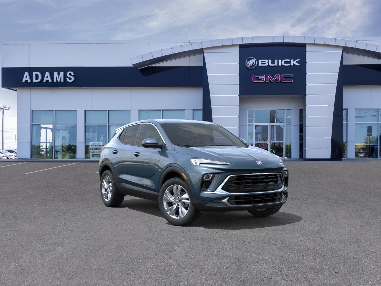 2026 Buick Encore GX Preferred in Ocean Blue Metallic — front three-quarter view
