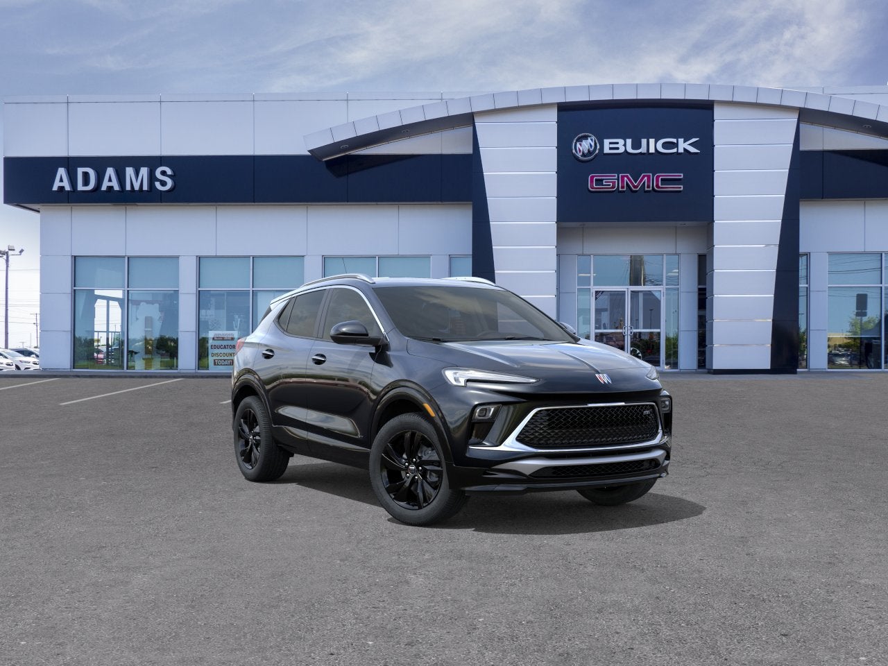 2026 Buick Encore GX Sport Touring in Ebony Twilight Metallic — front three-quarter view