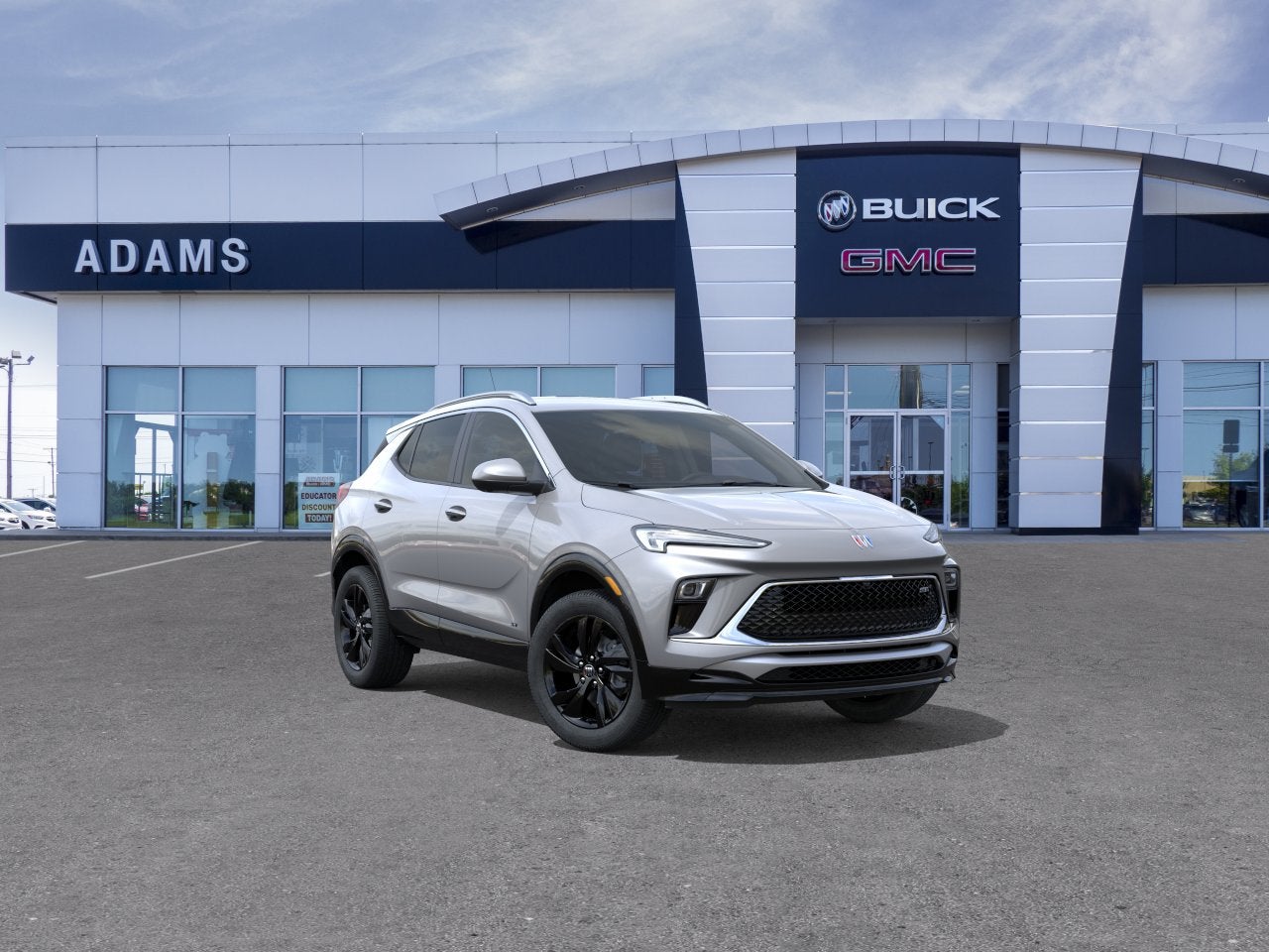 2026 Buick Encore GX Sport Touring in Moonstone Gray Metallic — front three-quarter view